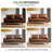 Aisha 70" Faux Leather Square Arm Loveseat-91527613