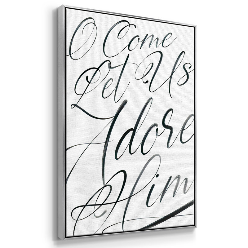 Toile tendue avec cadre O'Come, H 37 po x l 25 po x P 1,5 po, Noir, Encadrement argenté