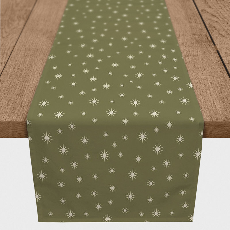 Chemin de table Green Twinkle, Vert, 90 po x 16 po