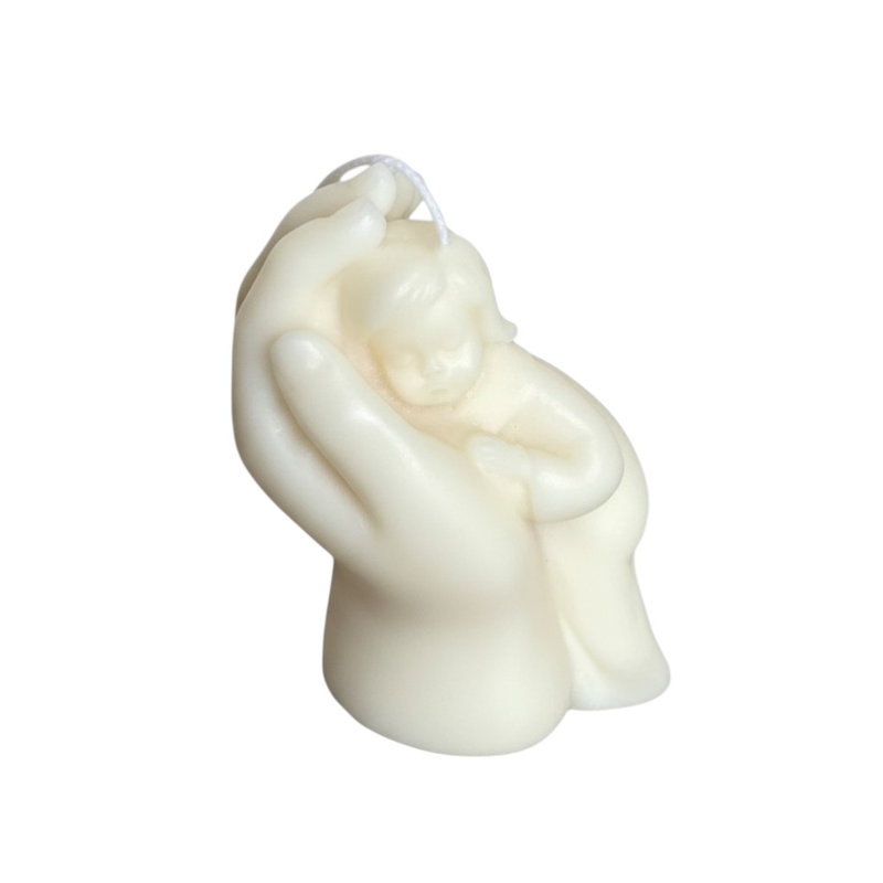 Bougie dimensionnelle pour bébé 3 "ivoire non parfumée
