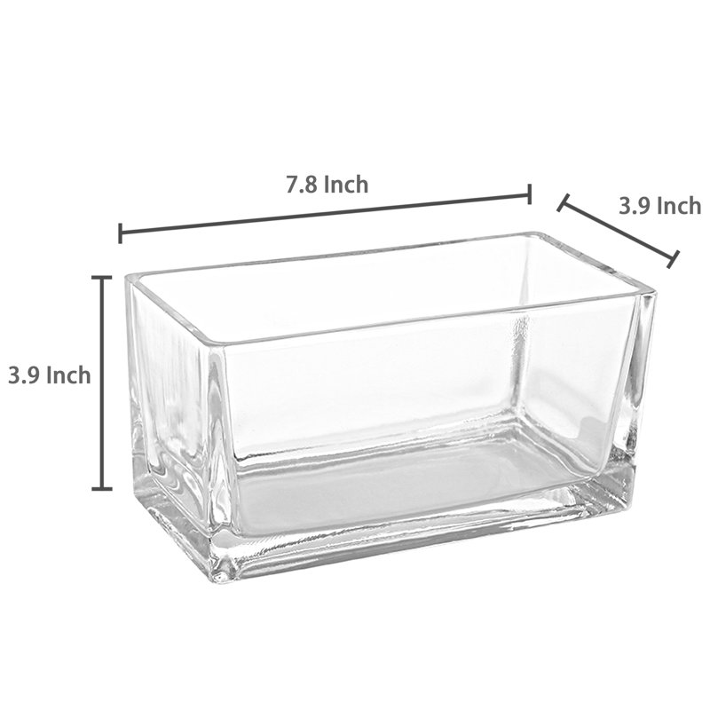 Vase de table en verre transparent 4 po