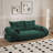 3-in-1 Upholstered Convertible Foldable Sleeper Sofa Bed-436476388