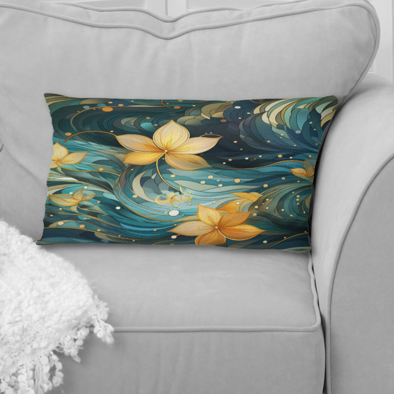 Inner Harmony Exploration Mediation III - Coussin décoratif à imprimé floral