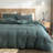 100% French Linen Duvet Cover & Sham Set with Corner Ties-1569880385-1561771179
