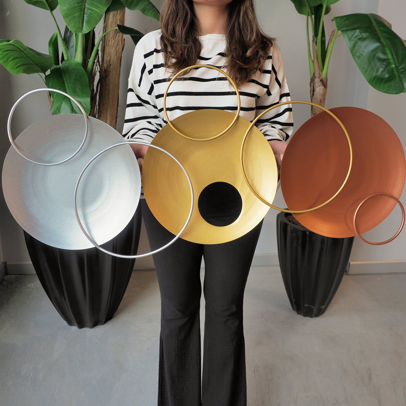 Cosmos Multicolor Steel Wall Art with Circular Design