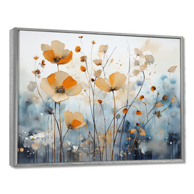 Art sur toile, "Orange Mute Botanicals II"