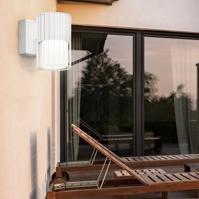 Brunk LED Integrated Outdoor Lantern Light, White