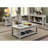 Antique White Rustic Solid Wood Sofa Table With Open Shelf And Storage