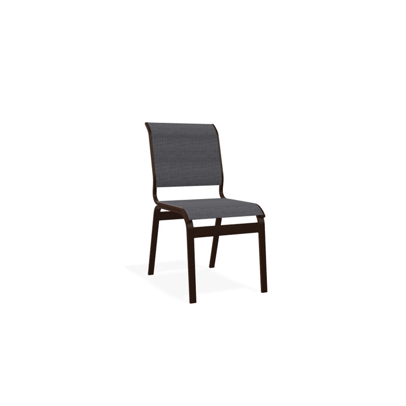 Chaise d'appoint de salle à manger Hiraku, Kona texturé, Étain Augustine