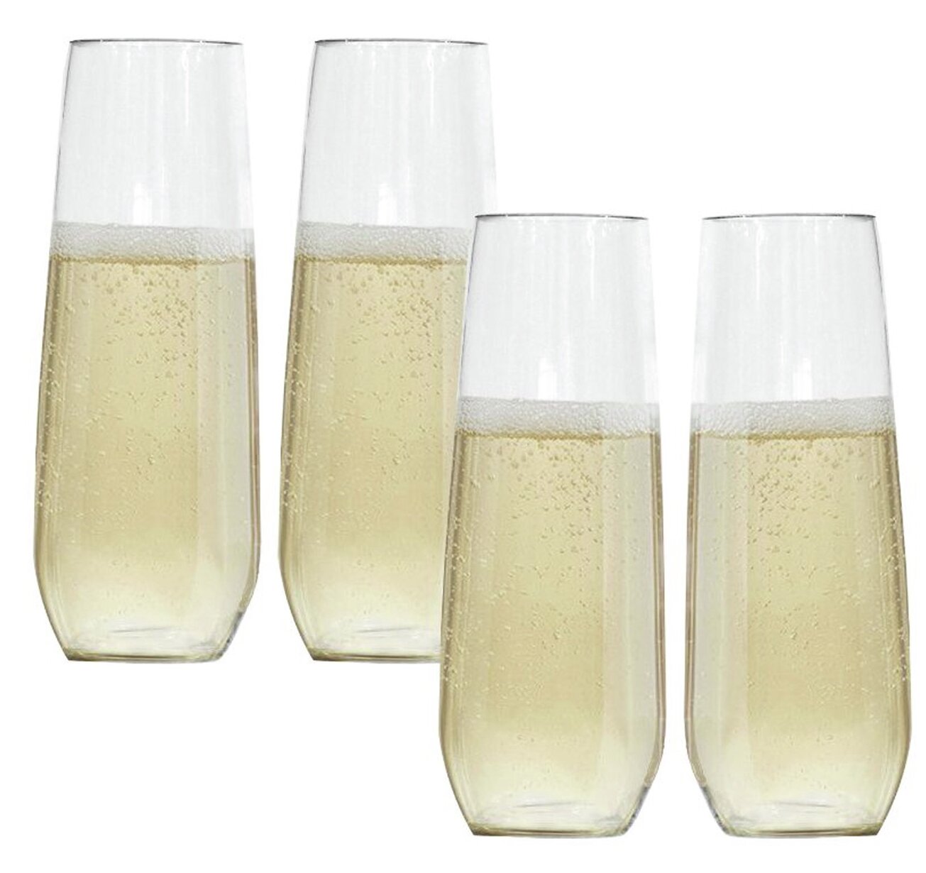 Gold Glitter Unbreakable BPA-Free Tritan Copolyester Stemless Wine Glass