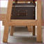 Bibliothèque échelle, rangement multifonctionnel en chêne massif à 3 niveaux | Jaune | Bois massif-142738367