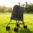 Pet Stroller For Small Dogs/Cats, Lightweight Foldable, Mesh Vent, Cup Holder, Black