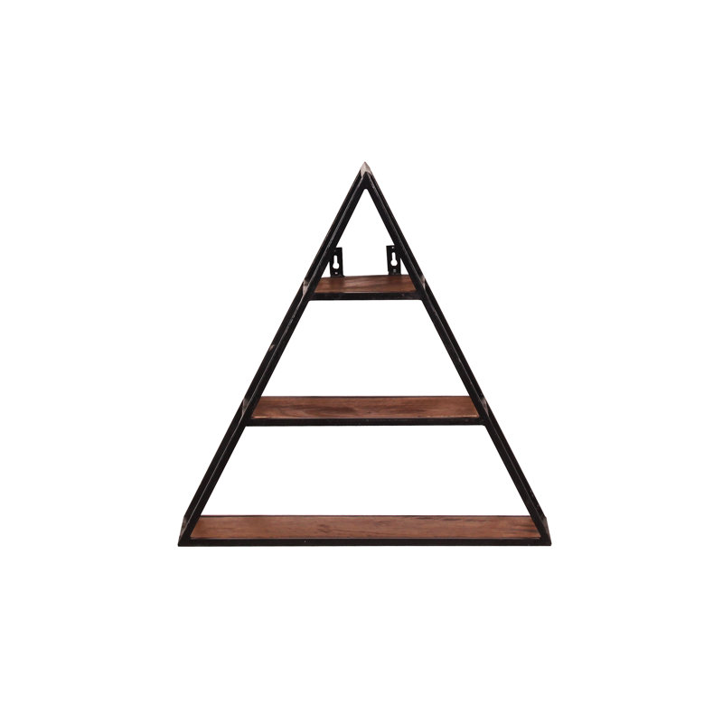 D 3 Piece Triangle Mango Solid Wood Accent Shelf