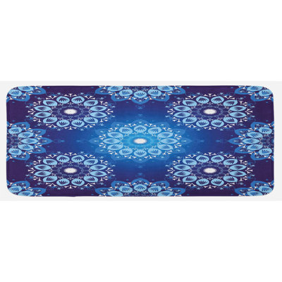 Motif de noël style de noël avec une dentelle comme un motif en flocon de neige romantique bleu ciel