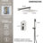  10" High Pressure Rainfall Shower System, Wall Mount Shower Faucet Set with Handheld Spray-73468211