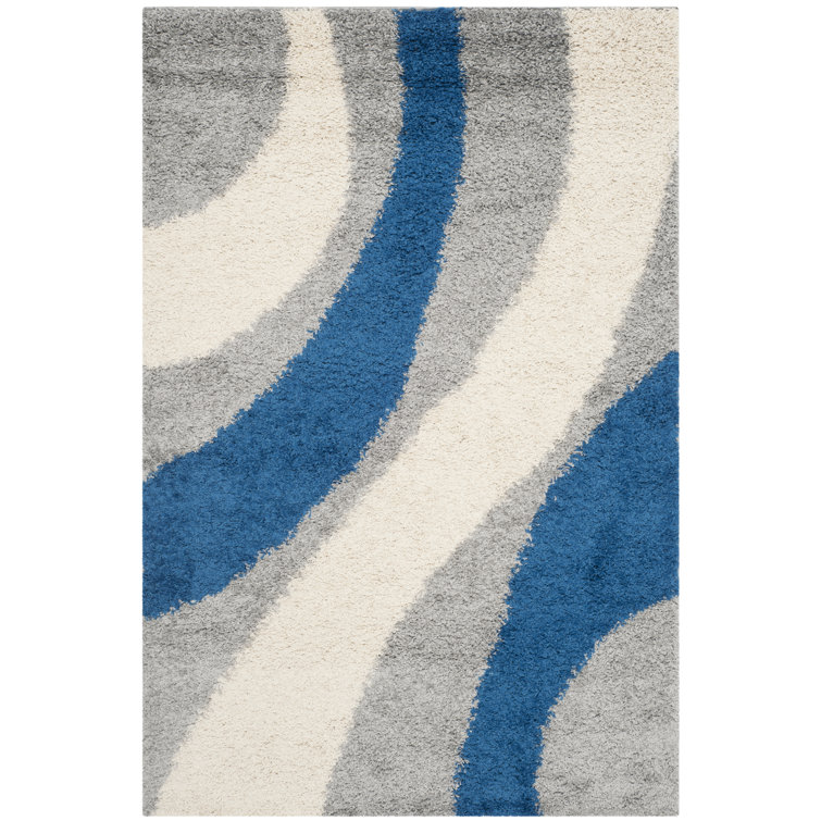 Delane Abstract Gray/Blue Area Rug