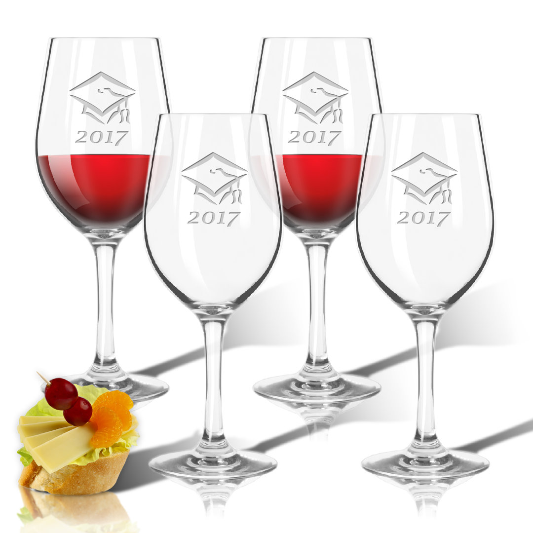 Auxvasse 12oz. Wine Glass Set (Set of 4) Red Barrel Studio®