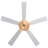 Jayceon 52"W Bohemian Rattan Caged Lighted White Ceiling Fan