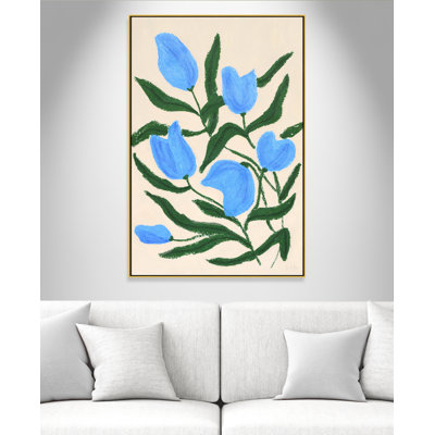 Blue Tulips Print by Camilla Bergqvist
