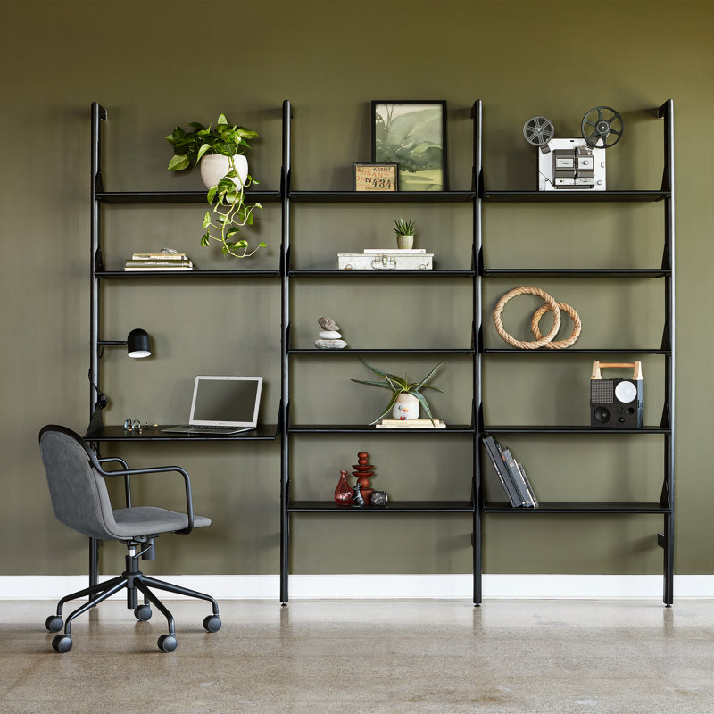 Branch 3 - Desk Shelving Unit, Black/Blonde