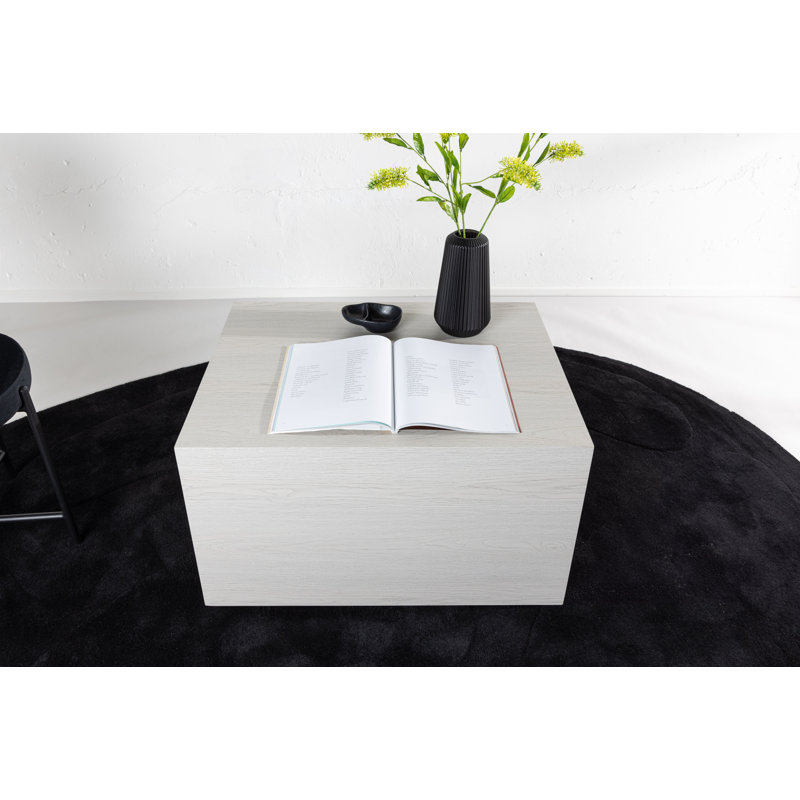 Merrik Block Coffee Table, Whitewash 