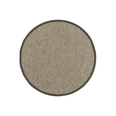 Tapis rond en sisal Leona Linen Monterey