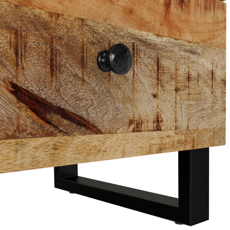 Table de chevet 2 tiroirs Jolena, Bois manguier