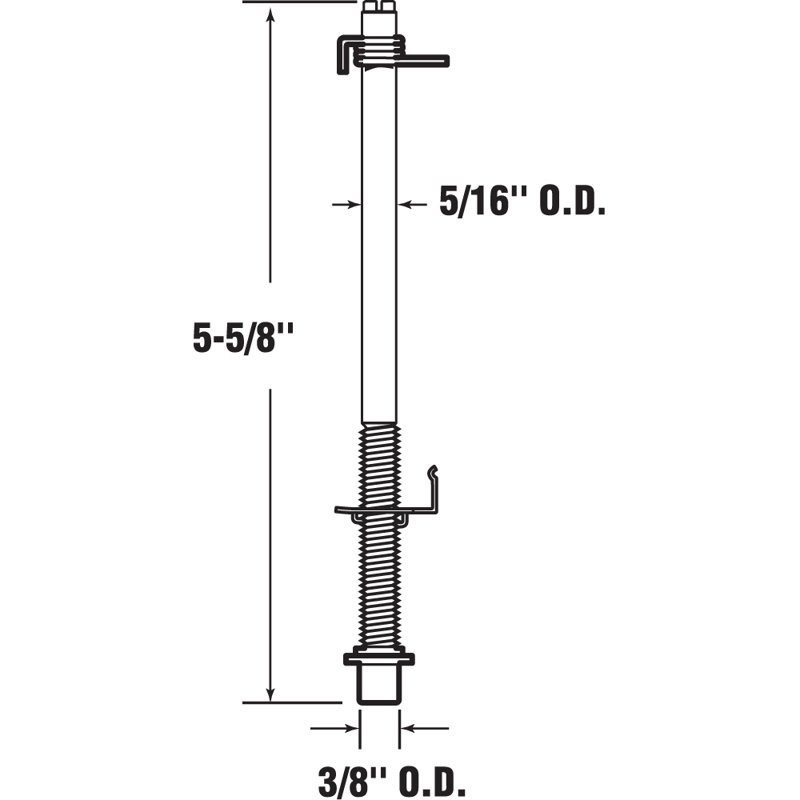 Bi-Fold Door Bottom Pivot Rod, 5-5/8 in.