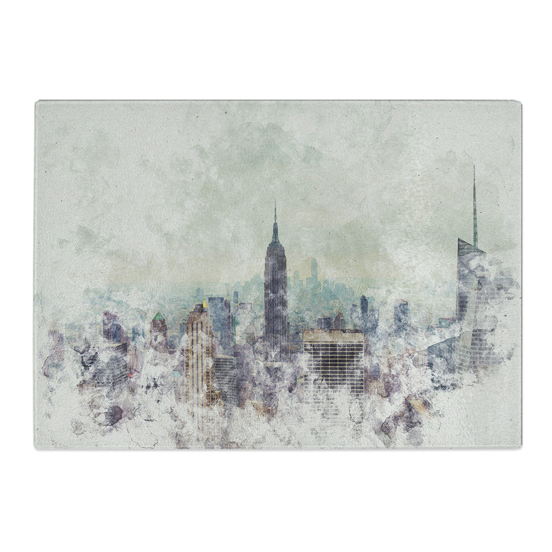 New York Skyline Vol.4 Watercolour Chopping Board