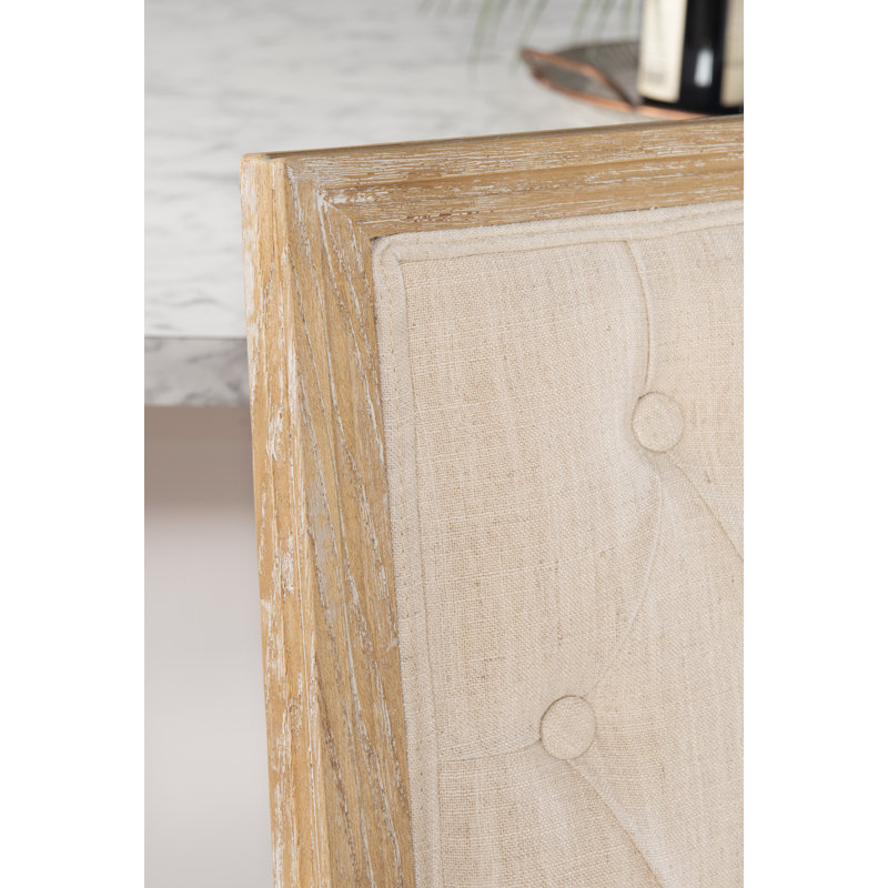 Lathrup Upholstered Counter Stool with Solid Wood Frame, Natural, Counter Stool (25" Seat Height)