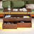 Aviad Lift Top Coffee Table with Multifunctional RGB LED Lights, Hidden Compartment and Drawers-227651394