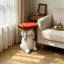 Table d'appoint en lapin 13,39 "x l 11,61" avec plateau de carotte, joli support pour plante d'intérieur et d'extérieur