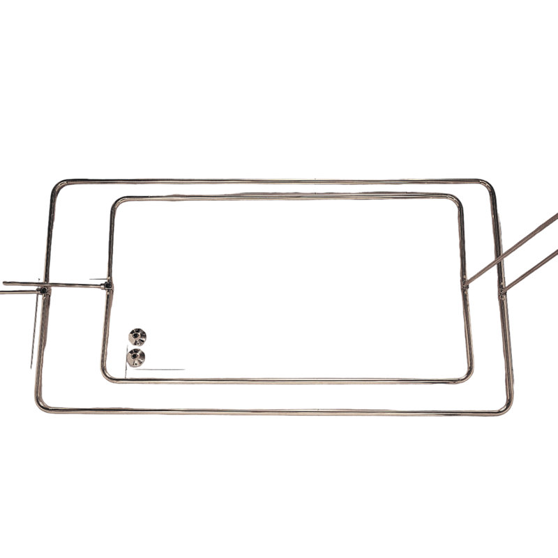 Tringle rectangulaire à rideau de douche extensible, l 57 po x P 31 po, Laiton brut non laqué
