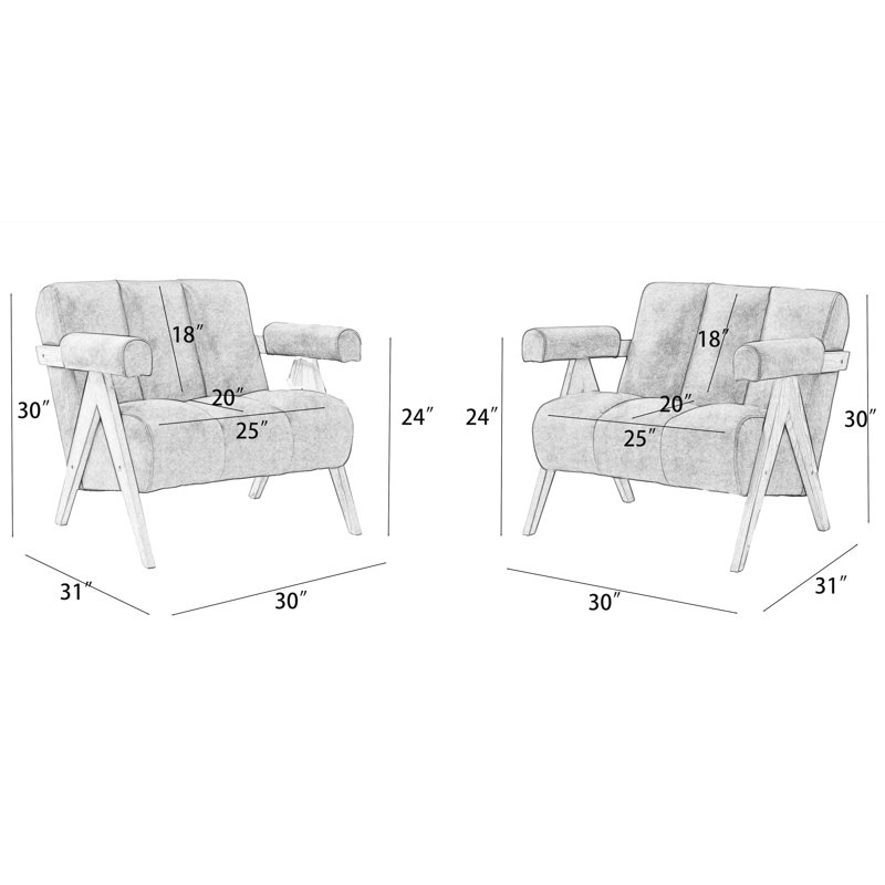 Chenice Upholstered Armchair, Brown Faux Leather