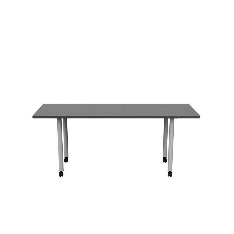 Table multi-usage avec pieds et roulettes Jurni, H 29,50 po x L 72 po, gris