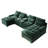 Oversized 130"W 4 Piece U-Shape Sectional With Console & Cup Holders-98566534