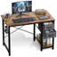 Bureau d'ordinateur moderne 40 "avec 2 tiroirs de rangement et support en X-356424616-355870553