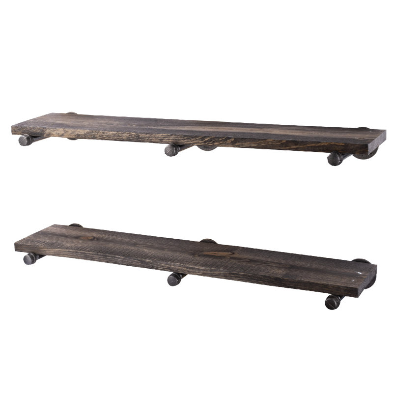 Tablette flottante en bois massif 36 pouces Pingree, Noir Boulder
