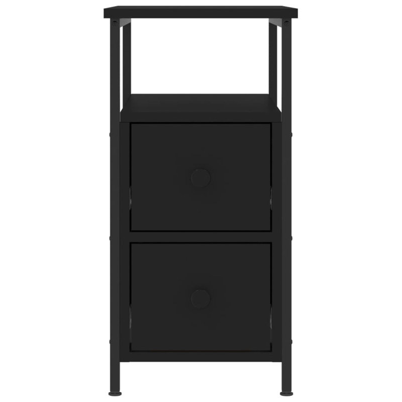 Bourkelands 30cm W Iron Bedside Table, Black, Individual