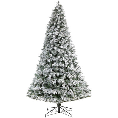  Vermont Flocked Mixed Pine Artificial Christmas Tree with Lights