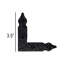 Miroir vertical moderne avec rail de porte de grange en acier et supports de coin décoratifs en métal Modern-1522429537-1522429512