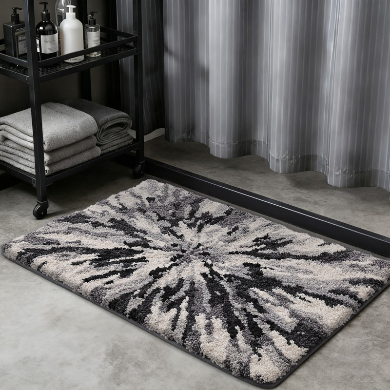 Tapis de bain doux antidérapant lavable à la machine, L 16 po x L 24 po