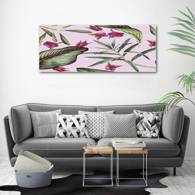 Tropical Flowers 1 Piece Painting on Canvas
