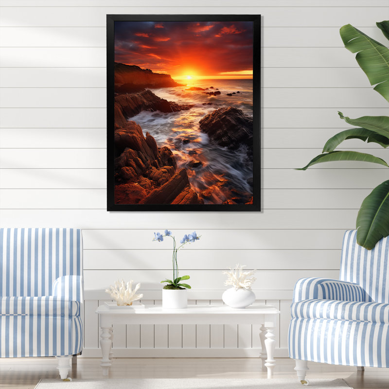 Habiba Beach Golden Sands Ix sur toile, H 20 po x l 12 po x P 1 po, Cadre photo noir