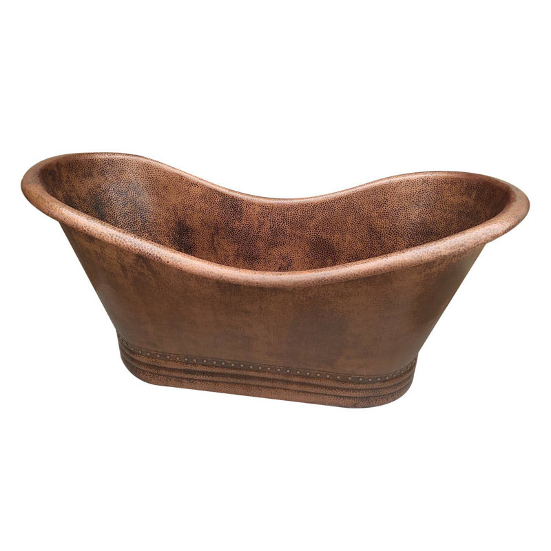 67'' x 34'' Freestanding Soaking Copper Bathtub