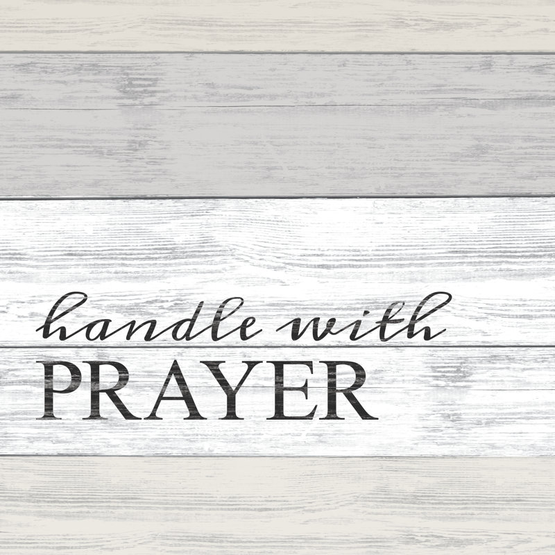 Handle Prayer Grey 2 - Wrapped Canvas Print, 30cm H x 30cm W
