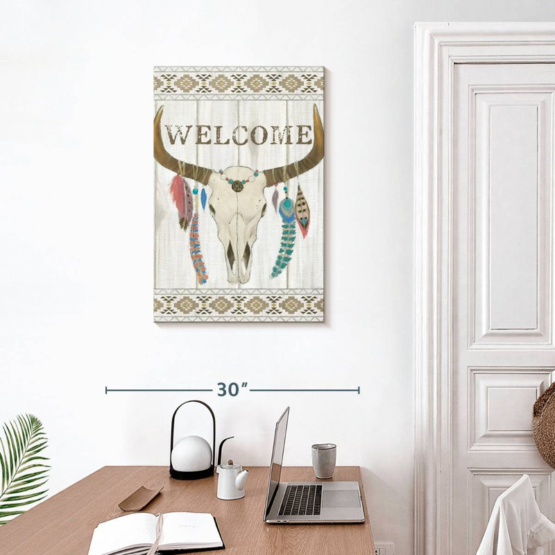 Plaque murale Kema Bohemian Rising I Welcome, H 30 po x l 20 po