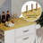 Rolling Kitchen Island with Pull-Out Trash Bin Cabinet,Kitchen Storage Cart On Wheels with 3 Tier Spice Rack,1 Drawer Bamboo Countertop,for Small Space-1155460847