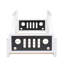 Lit plateforme simple en forme de voiture avec roulettes, cadre en bois de pin blanc pour tout-petits-200272279