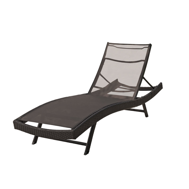 Supriya Outdoor Wicker Chaise Lounge